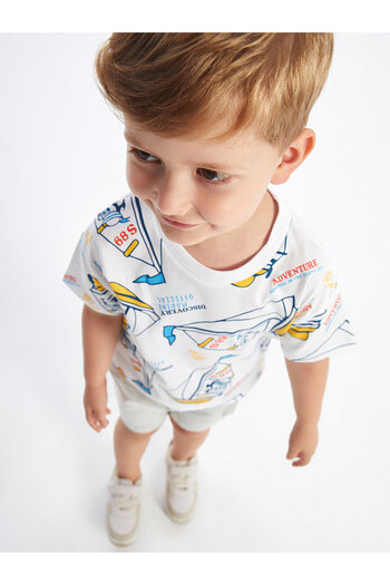 LC Waikiki LCW Baby Boy T-Shirt - Crew Neck, Short Sleeve, Printed