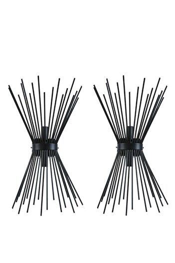 Fer Avize Metal Hedgehog Black Set of 2 Wall Sconces (2 PCS) Modern 2 E27 Black