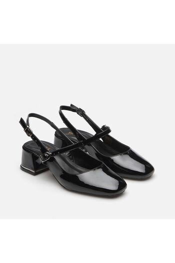 Yaya by Hotiç Mary Jane Black Yaya Women's Thick Heel