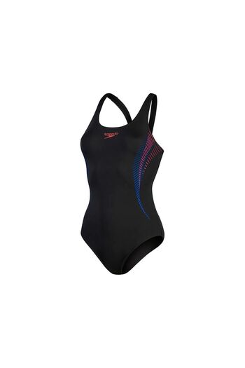 SPEEDO Plmt Msbk Af Μαύρο/κόκκινο γυναικείο μαγιό 8- 00305814836   Μαύρος