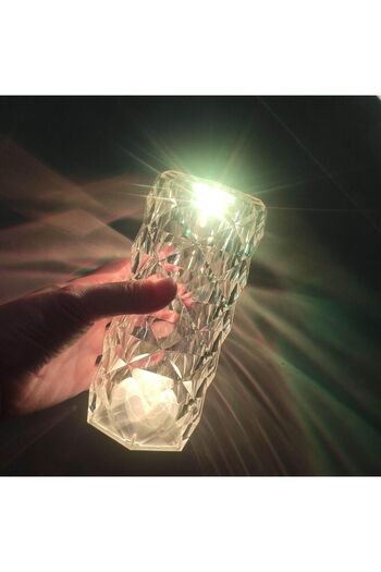 ENASHOP Kristal Akrilik Led Masa Üstü Lamba 16 Renk Uzaktan Kumandalı Dokunmatik