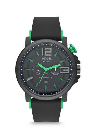 Zzla Unisex Black Green Wristwatch