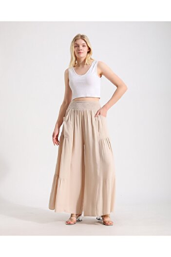 MVStore Women's Bergani Trousers with Elastic Waist and Drawstring