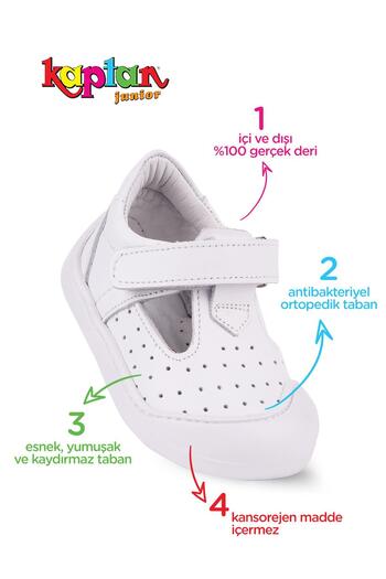 KAPTAN JUNIOR Genuine Leather Orthopedic Shoes for Baby Boy - Ilkadım Imse 505