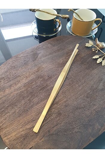 LOVYCO Gold 30cm Stainless Steel Kitchen Tweezers Food Tweezers Cook Chef Tweezer