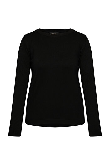 usha black label knitted sweater