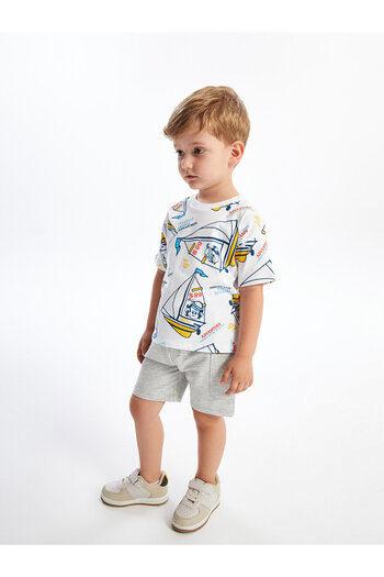 LC Waikiki LCW Baby Boy T-Shirt - Crew Neck, Short Sleeve, Printed