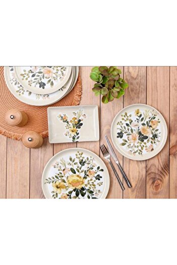 Porland Floral 18 Piece Catering & Breakfast Set for 6 People