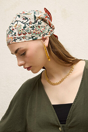Manuka Cotton Patterned Scarf - Ira Design