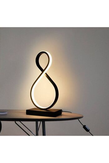 Fer Avize Tokyo Modern Design Black Color White Led Lighted Led Table Lamp - Lampshade - Night Light