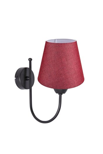 Fer Avize Modern Burgundy Fabric Lampshade Sconce