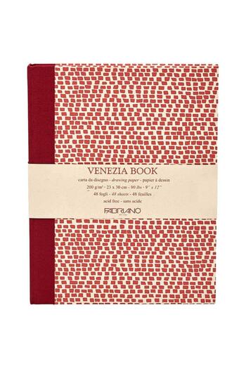Fabriano Venezia Book - Multi-Purpose Sketch Drawing Notebook 200g, 23x30 cm, 48 Sheets
