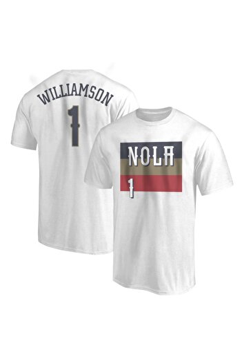 usateamfans Ανδρικό λευκό μπλουζάκι Zion Williamson