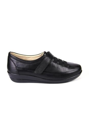 DİA COMFORT Women's Black Leather Shoes
