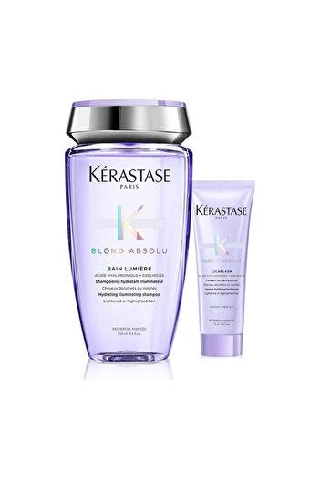 Kerastase Absolu Bain Lumiere Blond Shampoo - 250ml+Cicaflash 75ml