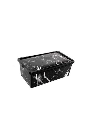 QUTU 5 Liter Trend Box - Black Marble Decorative Storage Box