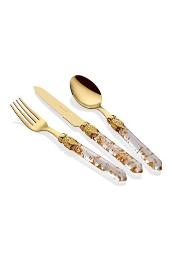 RİVADOSSİ SANDRO Rivadossi Luna Oro 75 Piece Cutlery Set