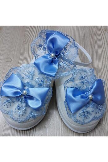 Dorya Blue Maternity Slippers Crown Set Bow Crown