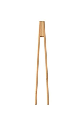 IKEA Ostbit Wooden Bamboo Serving Tongs 24 cm