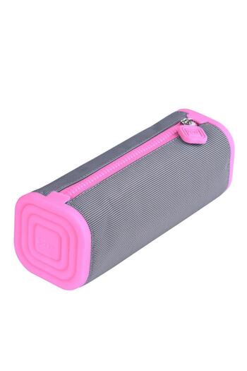 Serve Prismo Sl-ply Square Pencil Bag A.grey-candy Pink