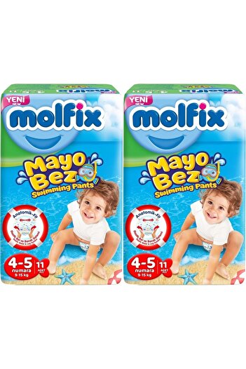 Molfix Swimming Pants (Swimsuit Cloth) Size:4-5 (9-15kg) 22 Pieces