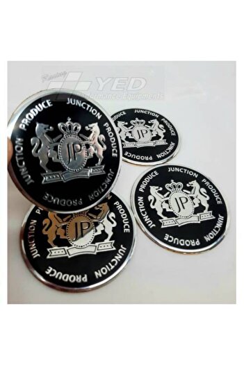 DURU DORUK Junction Produce Jant Göbeği Arması 60mm Alüminyum Siyah 4 Lü Set