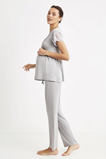 Catherine's Soft Textured Maternity Pajama Set