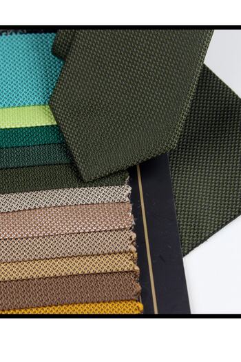 Varetta Men's Khaki Green Dobby Eyelet Patterned Narrow Handkerchief Tie