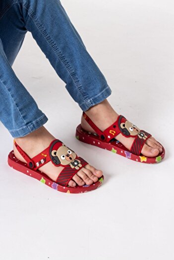 GEZER Children's Red Non-Slip Pool Slippers Sandals