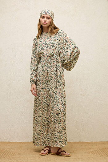 Manuka VISKON-KLEID MIT BALLONÄRMELN IRA