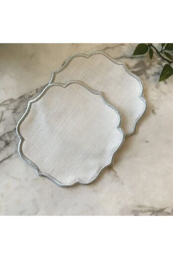 Kristal Tasarım 2-Piece Plain Cocktail Napkin | Light grey