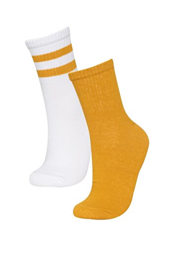 DeFacto Men's Cotton Socks Set of 2 - C8551axns