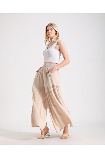 MVStore Women's Bergani Trousers with Elastic Waist and Drawstring
