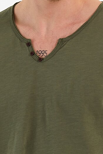 LACİVERTMEN Μπλουζάκι με κοντό μανίκι 2135 Pear Collar