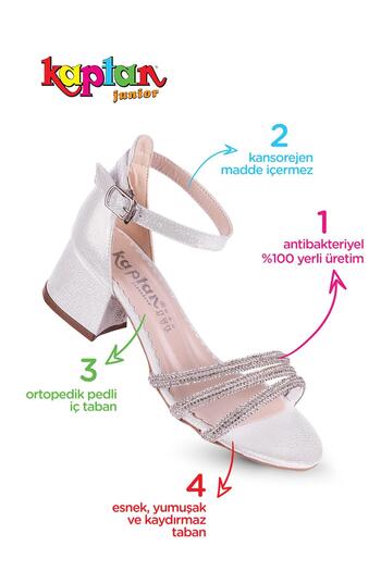 KAPTAN JUNIOR Girl's Heeled Evening Dress Shoes Pssk 403