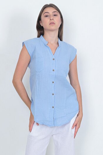 KCL OTANTİK MUSLIN WOMEN'S SLEVELESS BLUZ