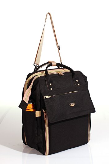 ÇÇS -51769 Mother Care Bag - Kangaroo and Crib Function, Very Black