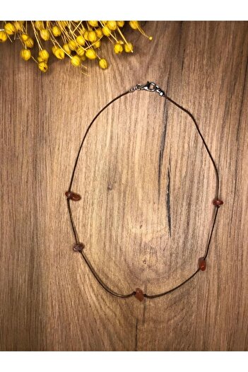 Stoneday Agate Stone Prong Vintage Bohemian Rope Necklace