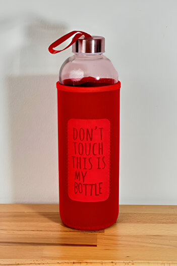 Mutfak Köşesi 1000 Ml Healthy Glass Flask - 1lt Sports Water Bottle with Case