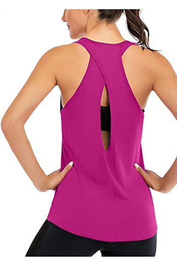 GHASSY CO. Ghassy Co. Women's Training and Yoga Sports Tank Top - Cross Backless, Tank Tops 1782