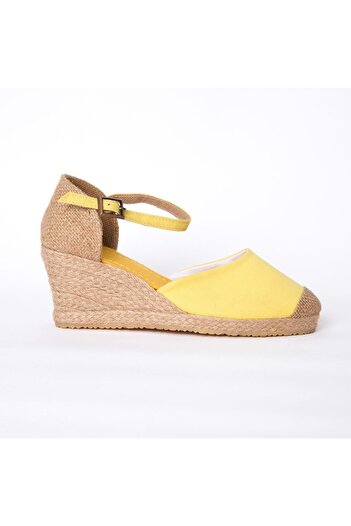 Star Tombis Yellow Linen Straw Espadrille - Real Handmade Toe, Handmade Heel Padding