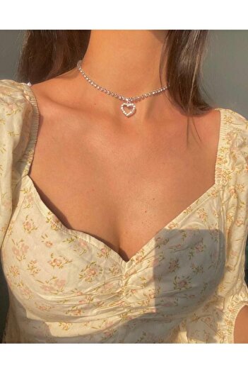 Pinky Su Yolu Kalp Choker