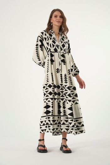 ABBRA Women's Katleya Model 100% Cotton Summer Dress