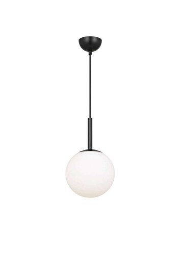 BSA LIGHTING Eylül Tekli Siyah Avize (beyaz Camlı)