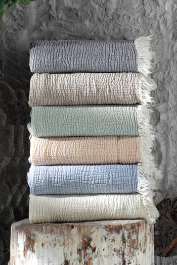 Miespiga 125x190 Model Gold 3 Layer Muslin Peshtemal Beach Towel