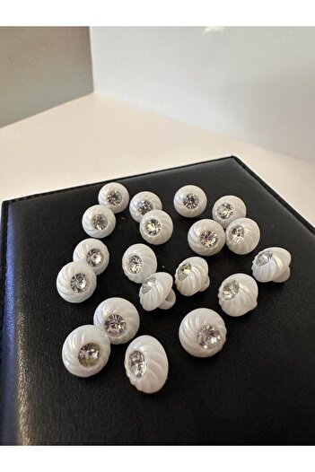 ODDA TASARIM ATÖLYESİ Metalized shirt button with stones in the middle