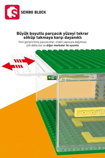 Sembo Block Famous Cars Araç Park yeri 6 araç için 130 Parça yapı blokları diğer markalar ile Uyumlu