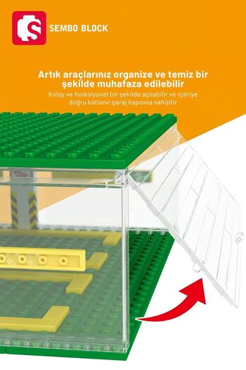 Sembo Block Famous Cars Araç Park yeri 6 araç için 130 Parça yapı blokları diğer markalar ile Uyumlu