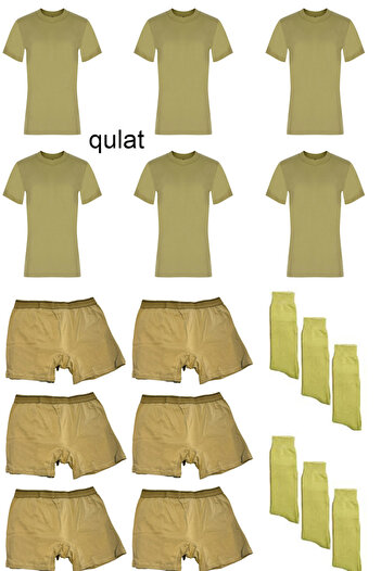 QULAT 6-Piece Soldier Undershirt and Boxer Socks Set - Bedelli Soldier-Novice Soldier