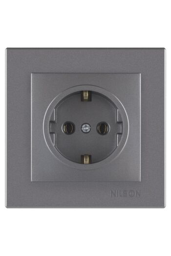 Nilson مقبس توران الأرضي المدخن Mek.+ غطاء + إطار